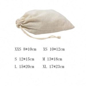 Recycle Linen Drawstring <b>Bags</b> Fabric Storage Muslin <b>Bag</b> Cotton Drawstring Pouch with Custom Logo - Product Image 3