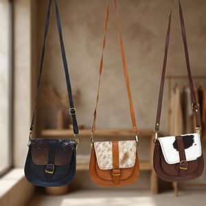 Hot Selling Western Cowhide <b>Fur</b> Leather Sling Bag Rodeo Style Hair On Crossbody Bag Western Fashion Bag At Wholesale Price - Product Image 3