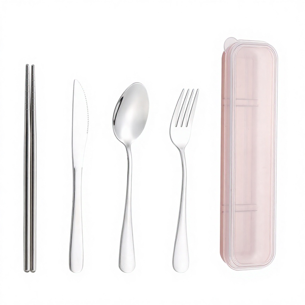 Hot-selling a red knife fork spoon chopsticks set of four