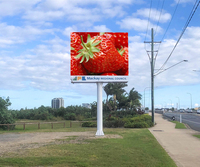 Écran publicitaire numérique LED SMD P4 personnalisé pour autoroute Unipole avec indice d'étanchéité IP65 HDR10+ Luminosité 10000cd