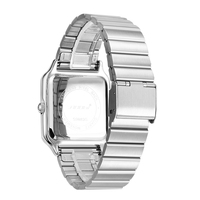 Montre carrée de luxe personnalisée pour homme, chiffres romains, boîtier en alliage, bracelet en acier inoxydable, mouvement à quartz haute précision, OEM