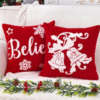 Housse de coussin tissée pour canapé et hôtel, style américain, décoration de Noël