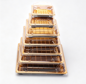 Emballage alimentaire jetable en plastique pour sandwichs et sushis, de type plateau carré multifonctionnel classique, de la marque Fujian <span class=keywords><strong>Bingo</strong></span> Take Away. - Product Image 1