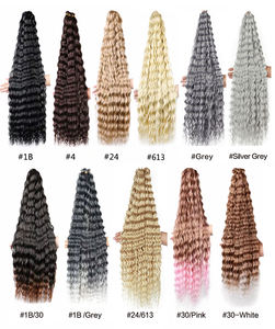 Vente en gros de cheveux longs frisés en eau profonde, tresses africaines au crochet 30 pouces, <span class=keywords><strong>expression</strong></span> de cheveux synthétiques bouclés pour tresse - Product Image 6