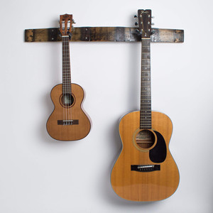 Support mural rustique en <span class=keywords><strong>bois</strong></span> pour guitare, étagère murale en <span class=keywords><strong>bois</strong></span>, support de rangement mural en <span class=keywords><strong>bois</strong></span> pour ukulélé, <span class=keywords><strong>basse</strong></span>, clé, crochet - Product Image 4