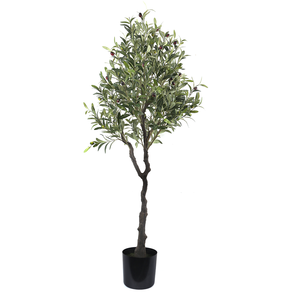 Parfait grand olivier vert Faux arbre en soie topiaire avec des fruits pour la décoration d'entrée intérieure maison bureau Patio porche <span class=keywords><strong>balcon</strong></span> cadeau - Product Image 4