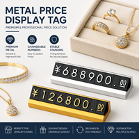 Porte-étiquettes de prix en métal transparent et durable, réutilisable, facile à assembler, présentoir de vente au détail pour épicerie, bijoux, montres, téléphones et marchandises