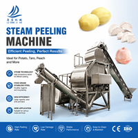 Commerciële stoomschilmachine voor voedselverwerking, geschikt voor het schillen van aardappelen, fruit en groenten