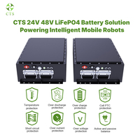 Paket Baterai LiFePO4 OEM 24V 48V untuk Robot Mobile AMR AGV dengan Komunikasi CAN BMS Cerdas