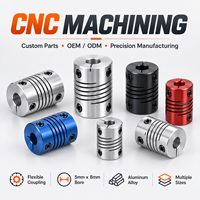 Kopling Poros Fleksibel Stainless Steel/Aluminium 5x8mm Helical Coupler untuk Motor Stepper Encoder Mesin CNC Layanan Wire EDM