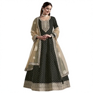 Salwar Kameez Indio/Pakistaní de Excelente Calidad para Mujer, Diseño Étnico Moderno, Material Chanderi Butti, Precio al por Mayor - Product Image 1