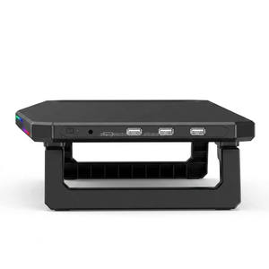Soporte Elevador Multifuncional para Monitor de Juegos RGB con Hub USB, Organizador de Escritorio Ergonómico Plegable para Streamer, <span class=keywords><strong>PC</strong></span> y Laptop - Product Image 1