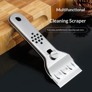 Spatule de nettoyage multifonction en acier inoxydable avec <span class=keywords><strong>grattoir</strong></span> pour l'élimination des taches sur les carreaux de cuisine et les surfaces murales/solaires - Product Image 4