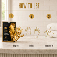 Masque pour les mains en collagène or 24 carats, gants hydratants, nourrissants et réparateurs, soin des mains, masque OEM, étiquette privée, 1 paire, 30 ml