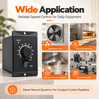 Régulateur de vitesse de moteur AC220V 6-400W, contrôleur de vitesse réglable avec interrupteur marche/arrêt pour moteur monophasé