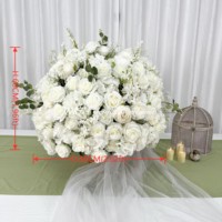 Großhandel 60cm Bunter Blumenstrauß Hochzeits-Tischdekoration Party-Event Blumenarrangement Künstliche Seidenblumen-Kugel