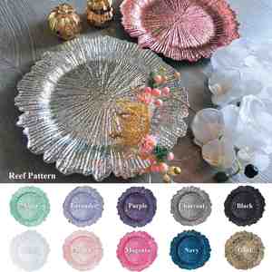 Platos de plástico redondos de 13 pulgadas para decoración, irrompibles, dorados y plateados, para la decoración de mesas de restaurante - Product Image 2