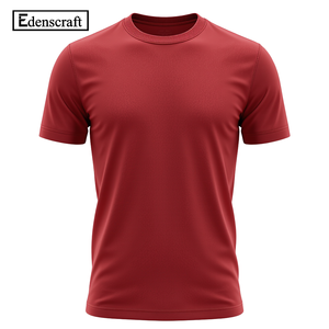 100% coton hommes col rond couleur unie teint uni T-Shirt avec impression de Logo personnalisé 165g tissu Bangladesh en gros - Product Image 6