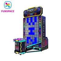 Funspaces Trendy Metal Block Stacker Ticket Arcade Game 1 Year Warranty Coin Operated Classic Game Machine