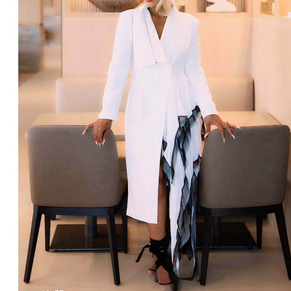 sachin and babi light blue dress 20 Stylish Jackets to Wear With Dresses