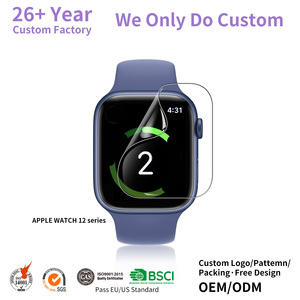 Película Protectora de Pantalla HD TPU para IWatch <span class=keywords><strong>S12</strong></span>, Etiqueta Blanca, Cobertura Total, Hidrogel, Auto-Reparable, Anti-Rayones - Product Image 1