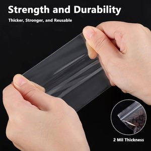 Bolsas pequeñas de plástico con cierre hermético de 3" x 4" y 2 milésimas de pulgada, transparentes y resellables para guardar joyas - Product Image 6