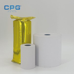 Papel para recibos de efectivo de 57x40 mm (2 1/4 pulgadas) personalizado por el fabricante, sin fenol, rollo de papel para recibos de terminal de tarjeta de crédito POS - Product Image 1