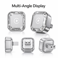 Adaptateur sans fil Mini CarPlay & Android Auto avec commande vocale, prise en charge du volant, dongle USB-C pour iPhone et Android