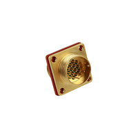 Conector de Montaje en Panel Longli IP54 Impermeable Serie PC, Carcasa de Aluminio Mini-Circular, Brida de Latón Plateado, M5 M8 M16 M19