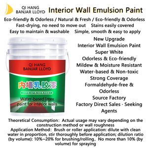 Pintura de Látex Acrílica para Interiores, Muestra Gratuita, para Revestimiento de Paredes Interiores de Edificios Residenciales y Públicos, Aplicación con Brocha - Product Image 2