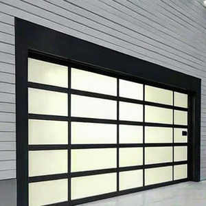 Portes <span class=keywords><strong>de</strong></span> <span class=keywords><strong>garage</strong></span> sectionnelles télécommandées en verre transparent noir à enrouler ou autres services <span class=keywords><strong>de</strong></span> portes pour la maison - Product Image 5