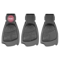 Boîtier de clé de voiture ABS noir à 2/3/4 boutons, télécommande pour Mercedes Ben Classe C/B/E (W203/W211/W204/YU/BN/CLS/CLK)-B-enz-KS09