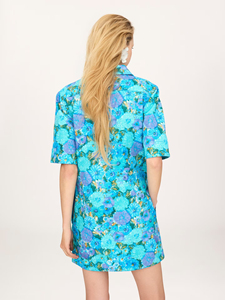 Robe polo décontractée d'été en coton tricoté 100 %, longueur genou, unie, avec taille naturelle et boutons sur le devant - Product Image 3