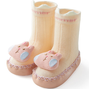 Chaussettes pour bébé en cristal d'octobre, semelle souple, antidérapantes, chaussures pour tout-petits de 0 à 12 mois, design de dessin animé pour ramper et marcher - Product Image 5