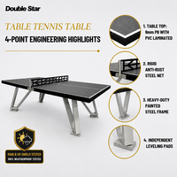 Table de ping-pong pliable d'extérieur OEM de 2,7 m, étanche et durable, avec plateau en panneau aluminium-plastique de 6 mm, pour parc, direct usine