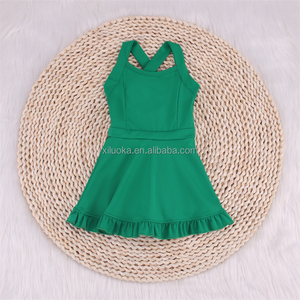 Abbigliamento Skort Skort estivo <span class=keywords><strong>per</strong></span> ragazze con Logo di colore personalizzato vestito da Yoga <span class=keywords><strong>per</strong></span> bambini abito da Yoga con pantaloncini - Product Image 5