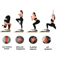 Planche inclinée professionnelle en bois réglable pour étirement des mollets, prévention des blessures et fasciite plantaire