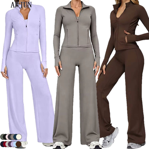 Conjunto de <span class=keywords><strong>Yoga</strong></span> para Mujer: Top de <span class=keywords><strong>Yoga</strong></span> con Aloe, Leggings de <span class=keywords><strong>Yoga</strong></span>, Chaqueta <span class=keywords><strong>Deportiva</strong></span> de Cintura Alta - Product Image 1