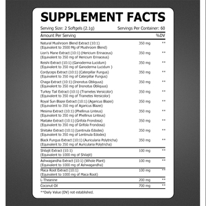OEM ซื้อสินค้าจำนวนมาก ซอฟต์เจลเห็ดคุณภาพสูง สมาร์ทริวัลสำหรับสมองคนยุคใหม่ ช่วยเพิ่มสมาธิ เสริมภูมิคุ้มกัน ต้านอนุมูลอิสระ - Product Image 2