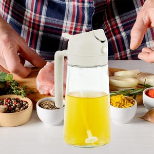 Vente en gros - Meilleure vente : Distributeur d'huile double usage 470 ml, flacon de cuisine intégré à pompe - Product Image 6