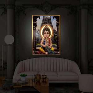 Cuadros Artísticos de Buda de Alta Calidad al por Mayor con Luces LED y Marcos de Vidrio, Impresos con UV para Decoración del Hogar y Templos - Product Image 3