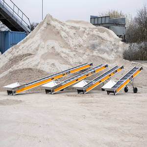 ناقل حزامي صغير يمكن توصيله لنقل التربة والحصى، ناقل حزامي صغير لتحميل نفايات البناء ونقل التربة للشاحنات - Product Image 3