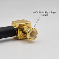 Kabel Pigtail Koaksial RF MCX Male Sudut Kanan ke IPEX RF1.13 Generasi Pertama Micro Coax 10cm untuk Modul WiFi PCB