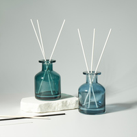 Personalizado 50ml 100ml 150ml 250ml Azul Negro Botella difusora vacía Botella de vidrio Fragancia Stick AromaHome Aromas de vidrio