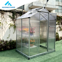 Petites maisons de passe-temps populaires en polycarbonate de serre de cadre en aluminium de jardin