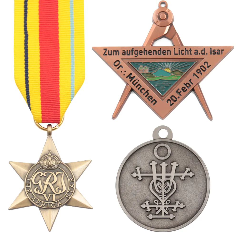 Toptan yüksek kalite üretici ucuz masonik dini ürünler madalya metal dini madalya