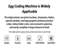 Máquina de Impresión de Huevos por Inyección de Tinta WECARE, Máquina de Codificación y Marcado de Huevos, Máquina de Estampado de Huevos