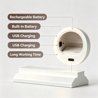 Boîte lumineuse publicitaire LED double face rechargeable sans fil, à placement libre, avec cadre magnétique interchangeable pour affichage de menu de table de café