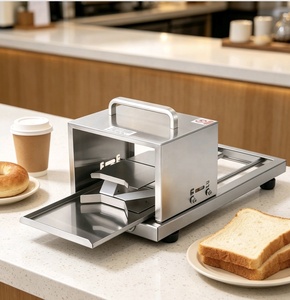 Trancheuse à hamburgers en acier inoxydable, outil de cuisine pour couper parfaitement les hamburgers et le pain - Product Image 5