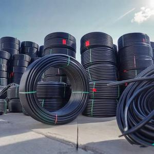Tubo de Riego de Fusión a Tope de HDPE de 1 1/2 Pulgadas, 32 mm, 40 mm, Flexible, para Agricultura, en Rollo, Negro, Anticorrosión, 50 Años de Vida Útil - Product Image 1
